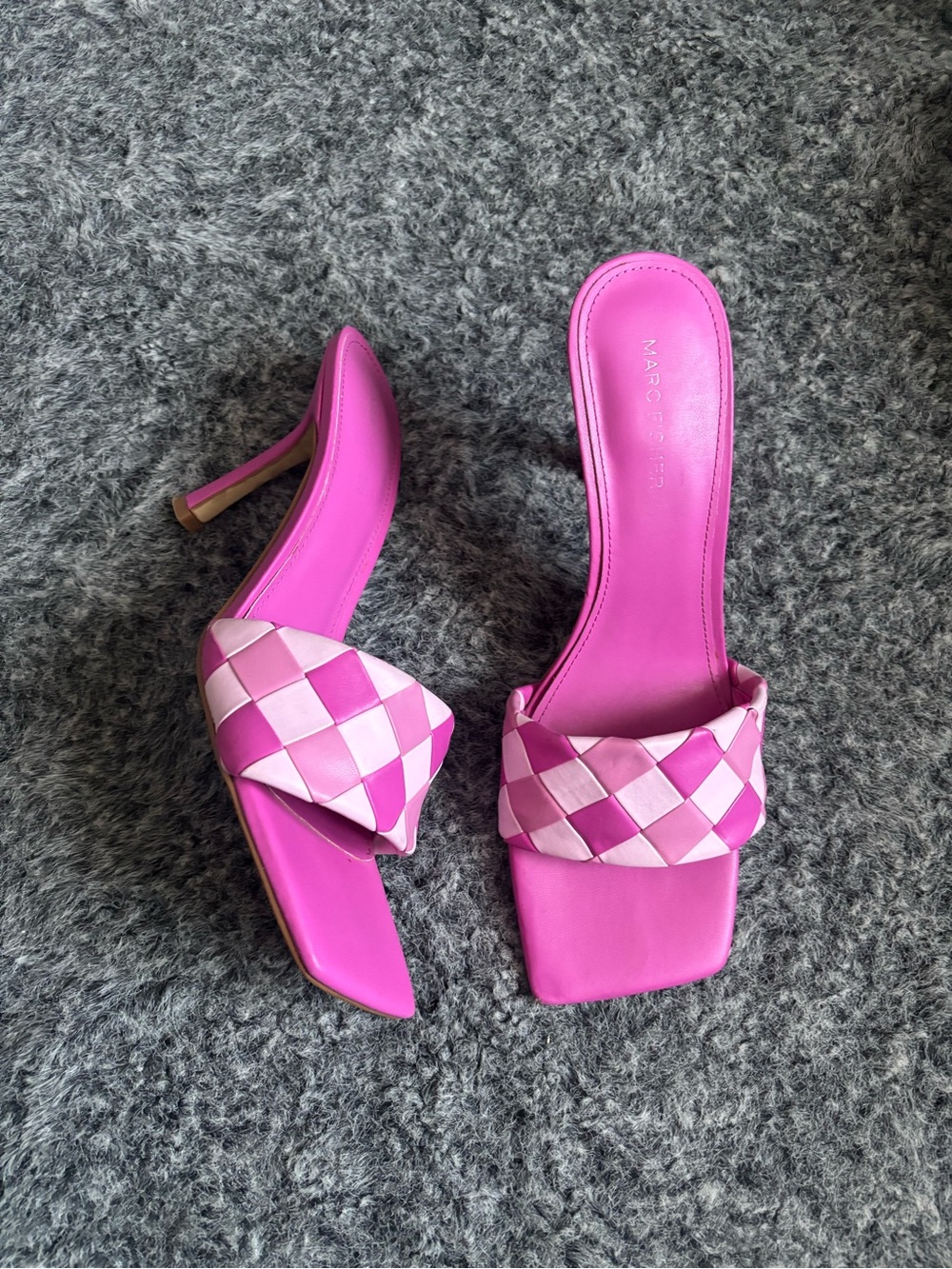 Marc Fisher Square-Toe Heeled Mules
